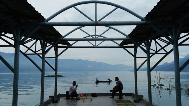 Dermaga wisata di Kampung Keramat Mupakat, Kecamatan Bebesan. 